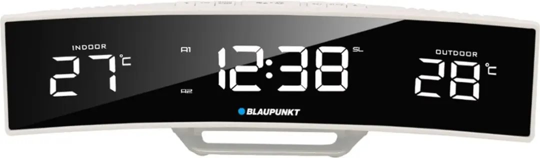 Blaupunkt Radio Wekker FM PLL - Binnen/Buiten Temperatuur - Wit