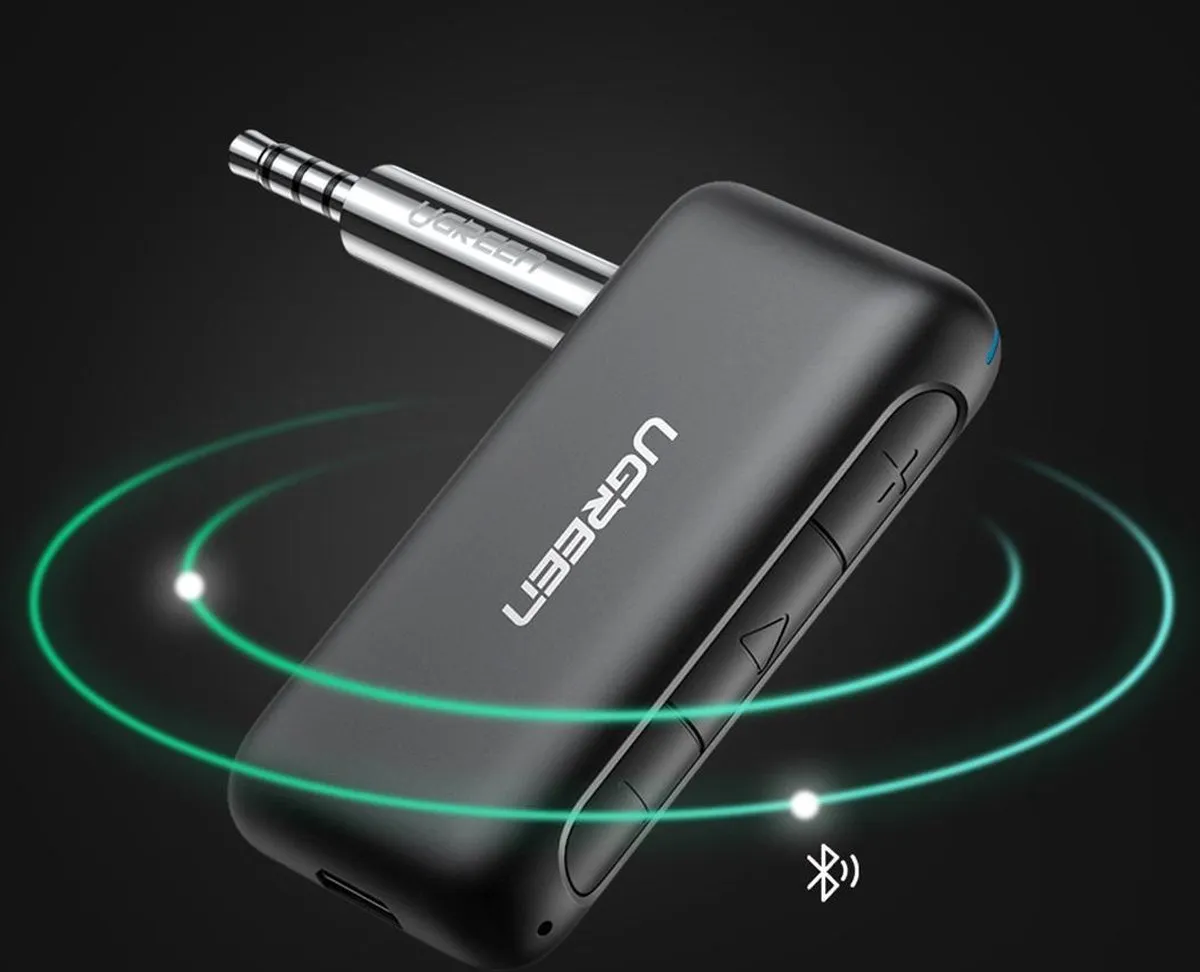 UGREEN Bluetooth Audio Receiver 3.5mm Jack - Zwart