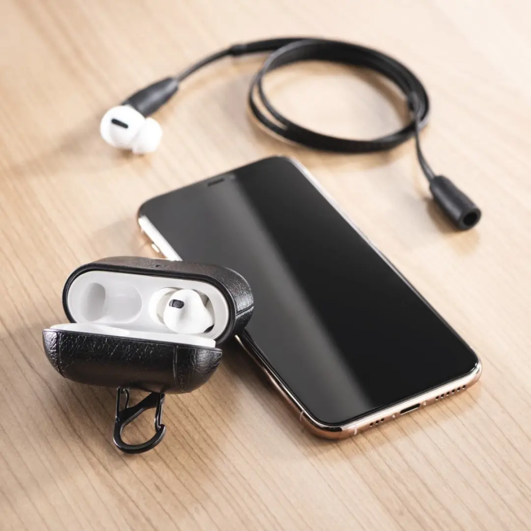 Hama Etui Apple AirPods Pro Lederlook Sportband - Zwart