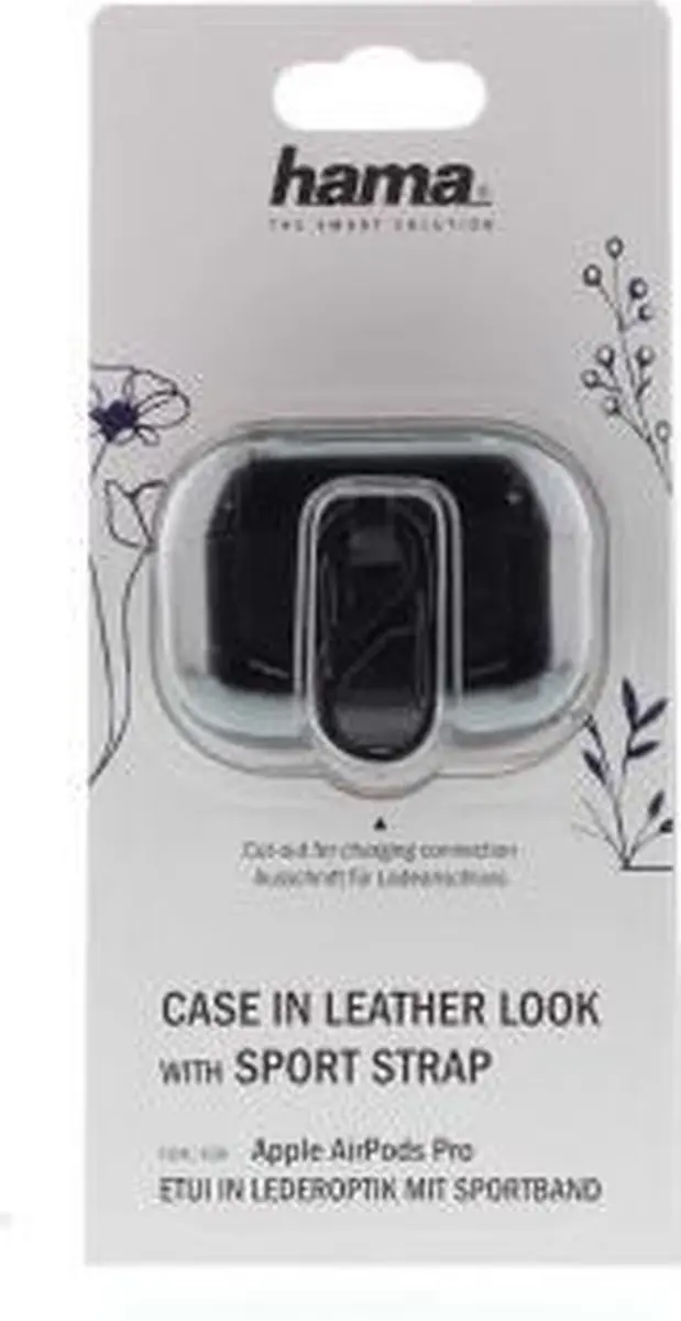 Hama Etui Apple AirPods Pro Lederlook Sportband - Zwart