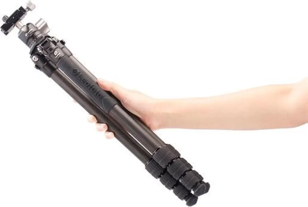 LeoFoto EF-224C Carbon Statief - LH-25 Balhoofd - Zwart
