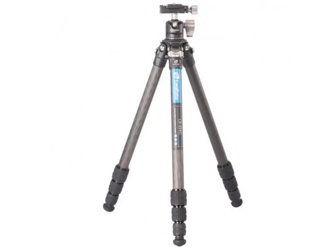 LeoFoto EF-224C Carbon Statief - LH-25 Balhoofd - Zwart