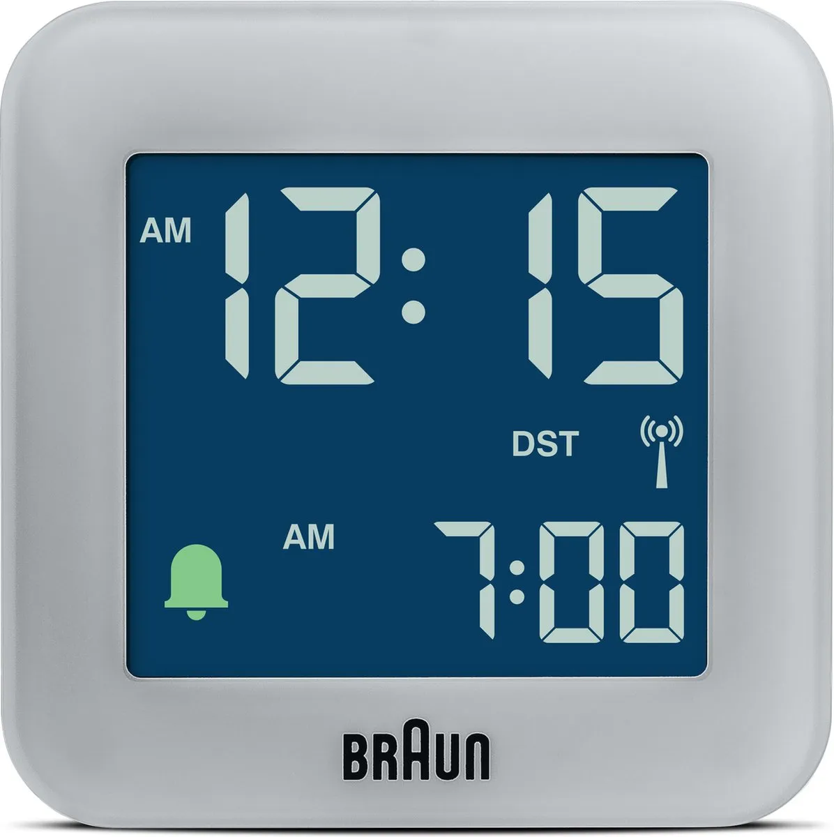 Braun BC08G-DCF Wekker - Radiogestuurd - Grijs