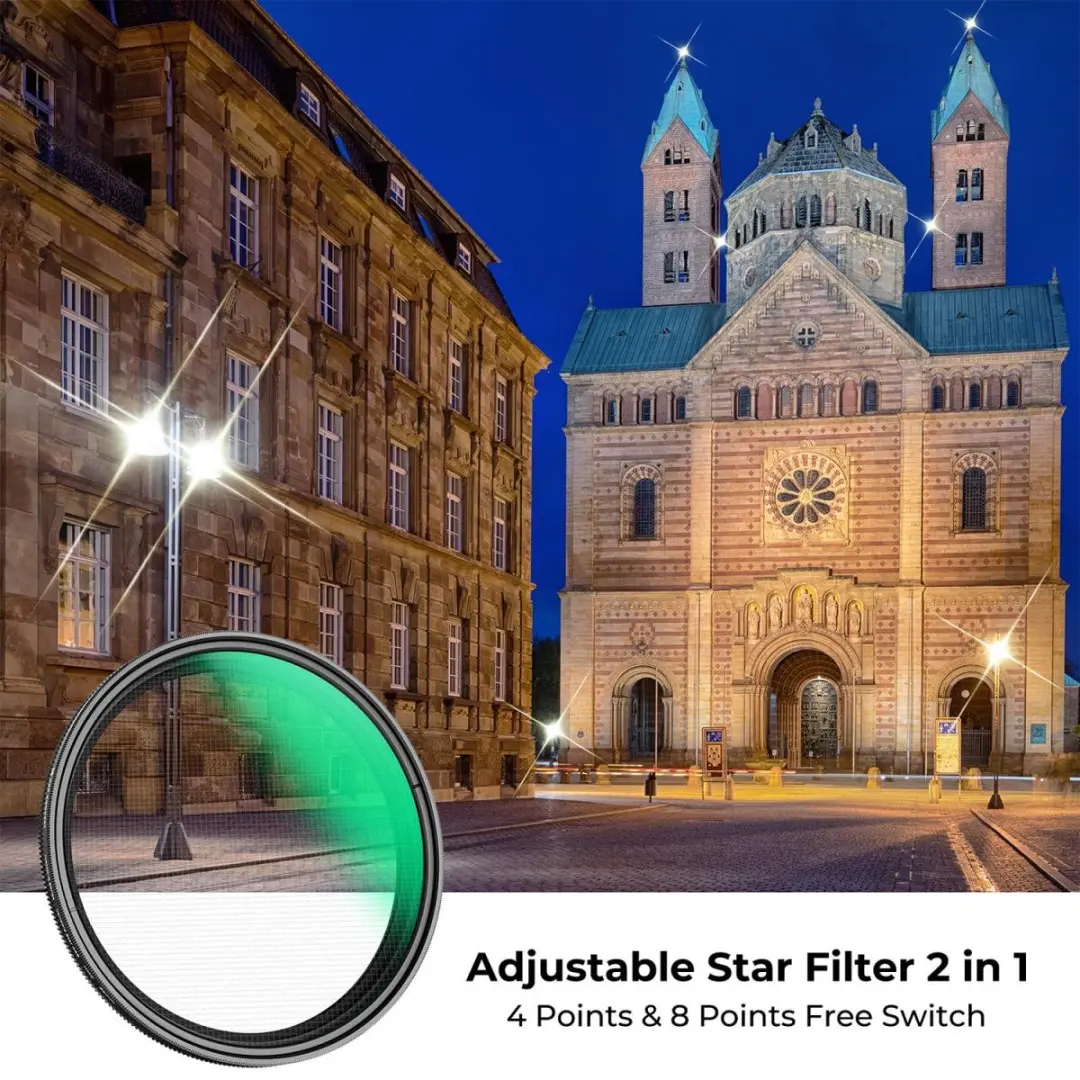 K&F Concept 72mm HMC Variabel Sterfilter KF01.2332 - Zwart