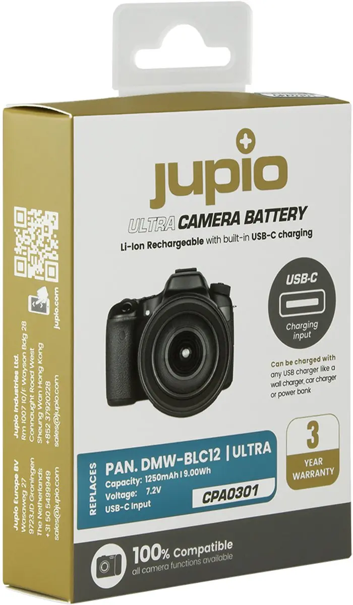 Jupio DMW-BLC12 Accu 1250mAh - USB-C