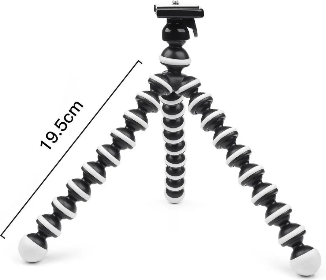 MOJOGEAR MG-29 Flexibel Statief - 9 Secties - Zwart/Wit