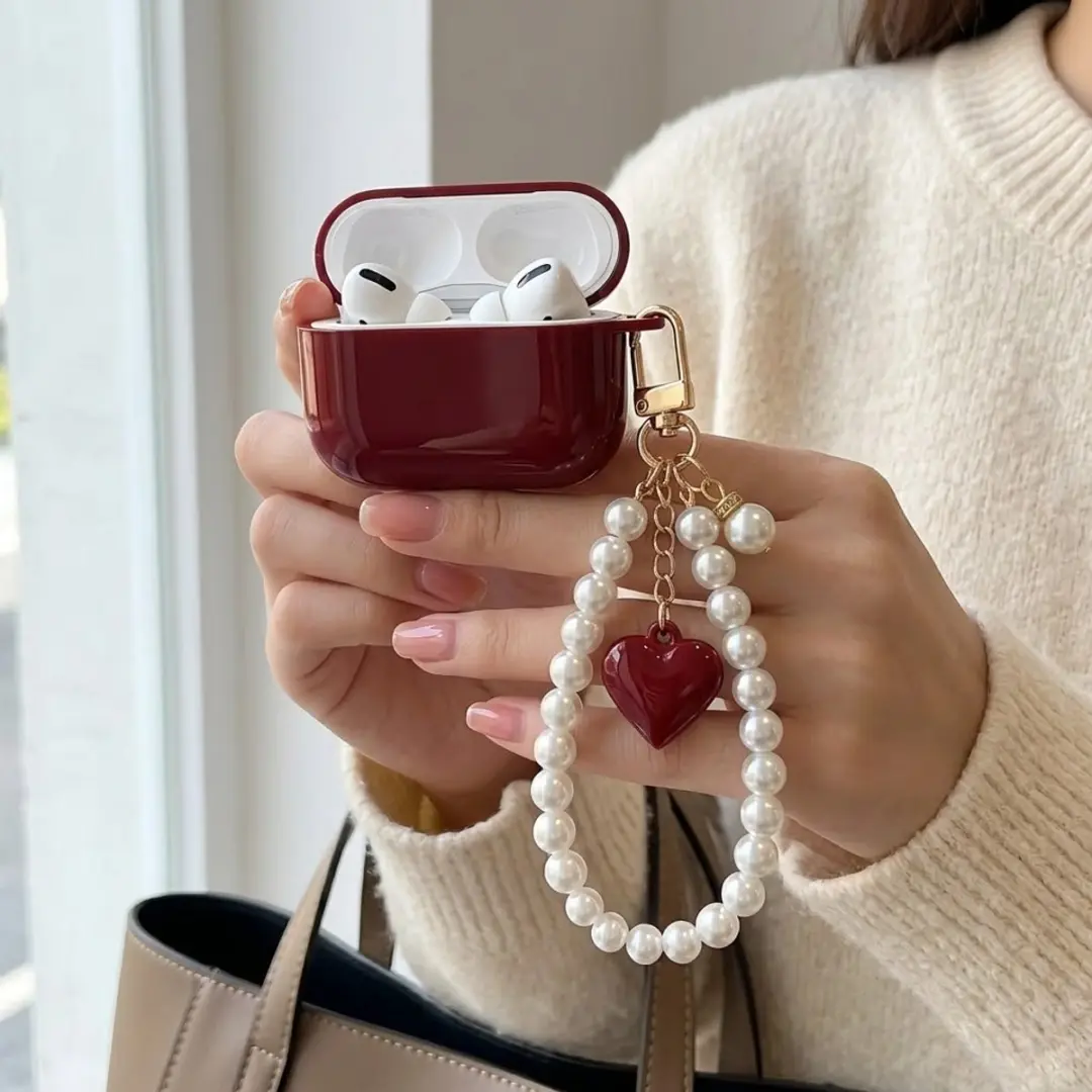 NUVEX Wijnrood Hoesje AirPods 4 - o.a. Pro/Pro 3