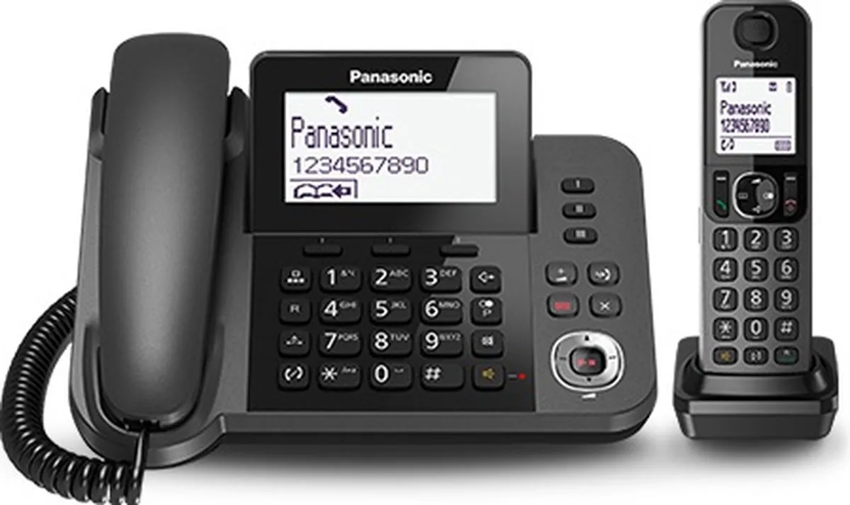 Panasonic KX-TGF320E DECT Telefoon - 2 Handsets - Zwart - afbeelding 2 van 2