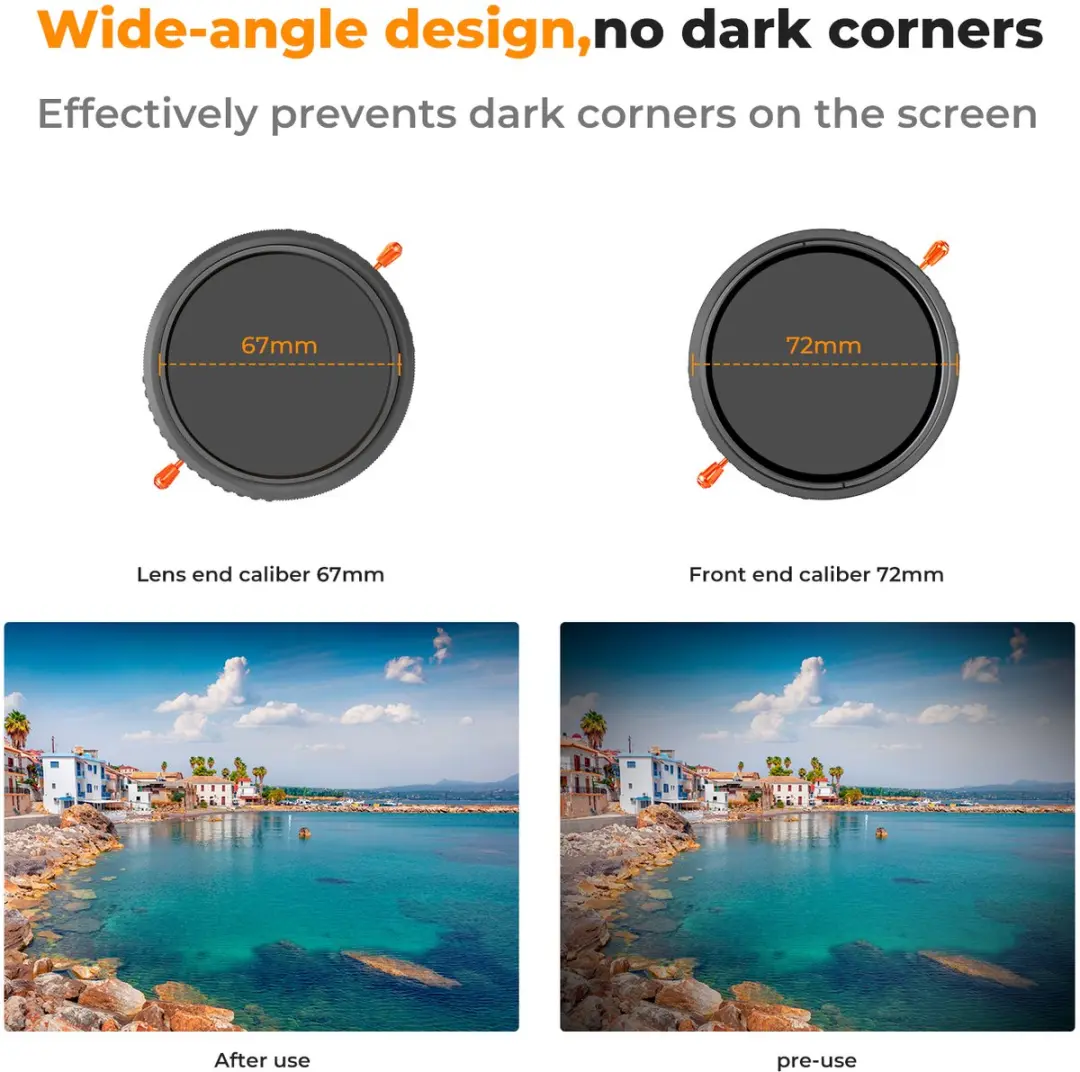 K&F Concept KF01.2599 CPL & ND2-32 Filter 62mm - Grijs/Zwart/Blauw