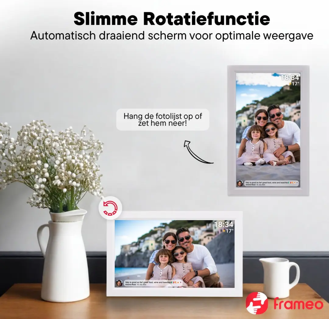 Denver Digitale Fotolijst PFF1503W 15.6" - Full HD - 16GB - Wit