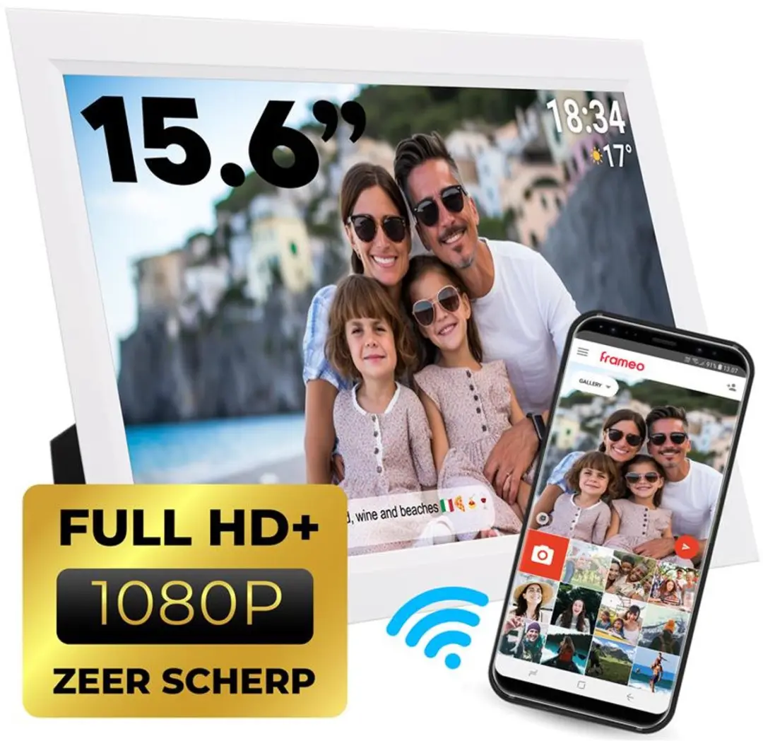 Denver Digitale Fotolijst PFF1503W 15.6" - Full HD - 16GB - Wit