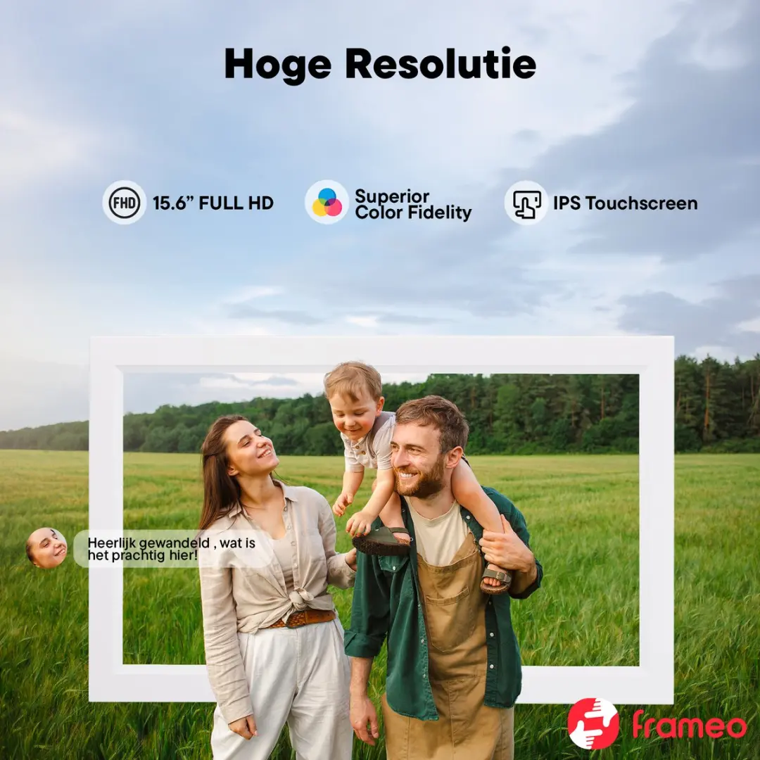 Denver Digitale Fotolijst PFF1503W 15.6" - Full HD - 16GB - Wit - afbeelding 6 van 6