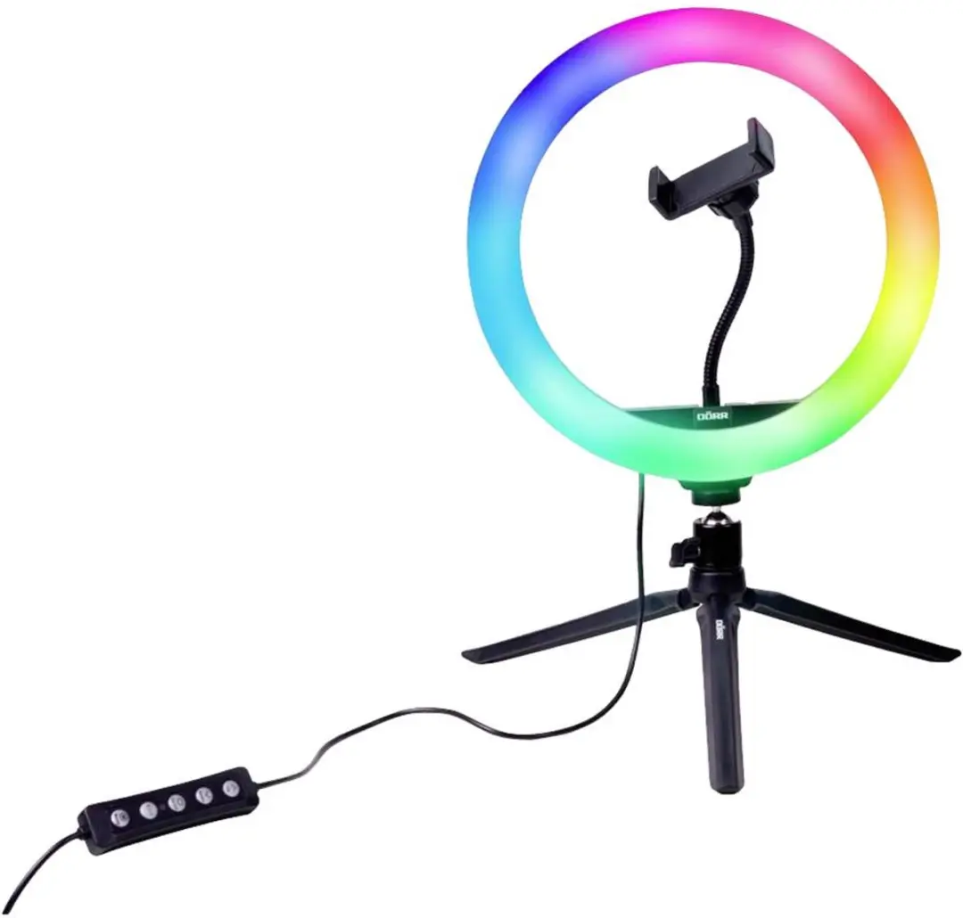 Dörr Vlogging Kit VL-26 RGB LED-ringlamp - Smartphonehouder