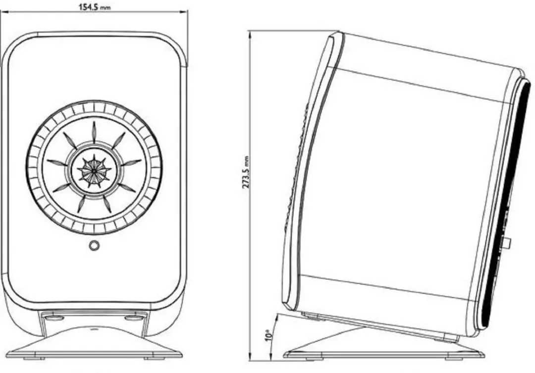 KEF P1 Desk Pad - Zilver (per paar)