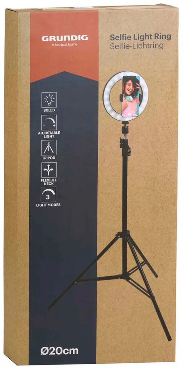 Grundig Ringlamp METOPE15820/007 - Ø29cm - 3 Lichtstanden - Zwart - afbeelding 6 van 6