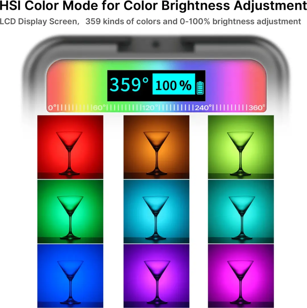 Ulanzi VL49 RGB LED Videolamp - 60 LED - 2500K - Zwart - afbeelding 6 van 6