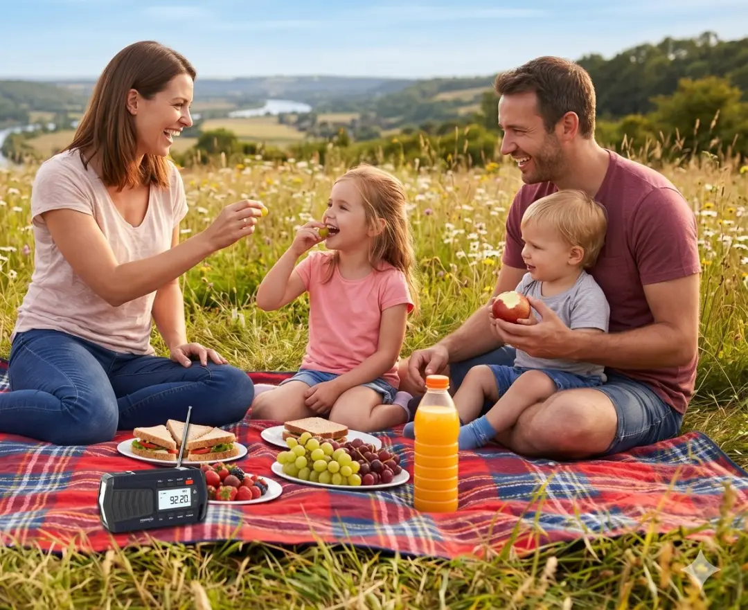 Powerplus Maki Solar Dynamo Radio - Blauw/Zwart