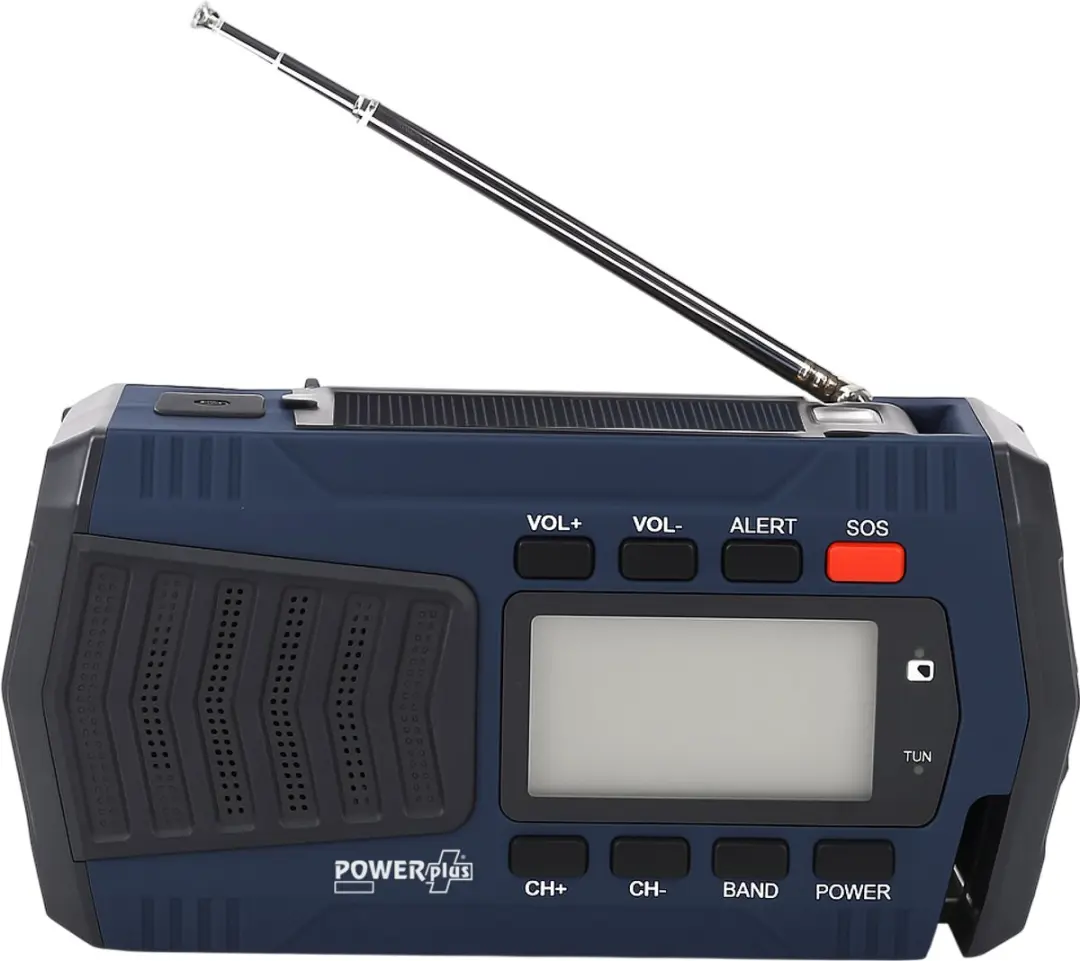 Powerplus Maki Solar Dynamo Radio - Blauw/Zwart