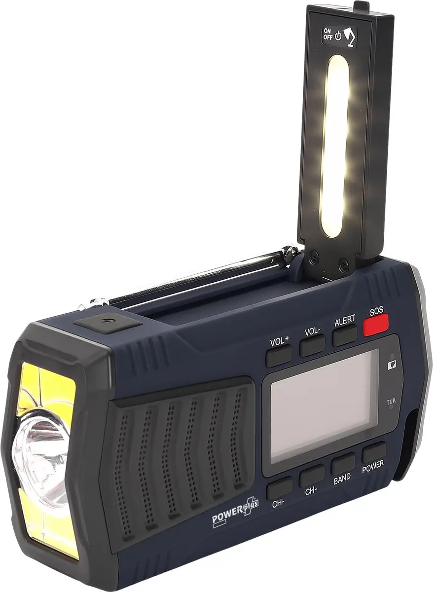Powerplus Maki Solar Dynamo Radio - Blauw/Zwart