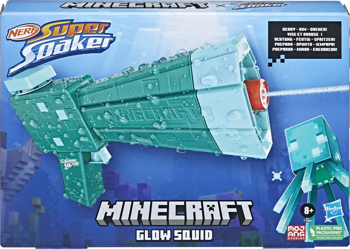 Nerf Minecraft Glow Squid - Blauw F76005L1