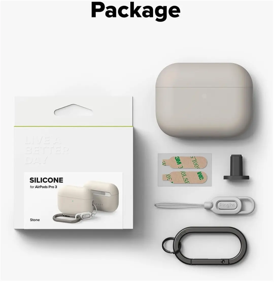 Ringke Silicone Hoesje Apple AirPods Pro 3 RS-AIRPODS-PRO-3-STONE - Beige