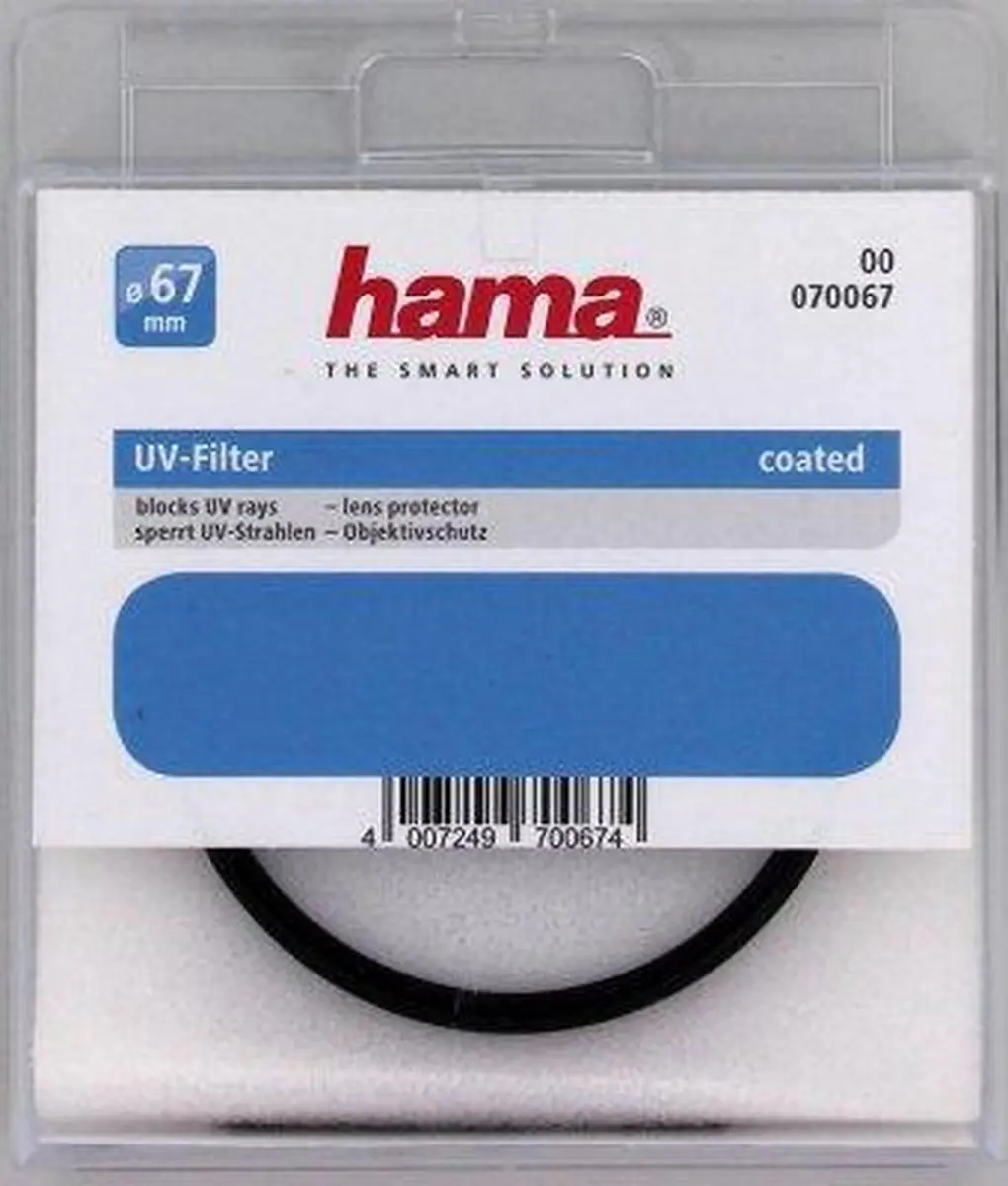 Hama UV 0-Haze Box M67 Camerafilter 67mm - Zwart