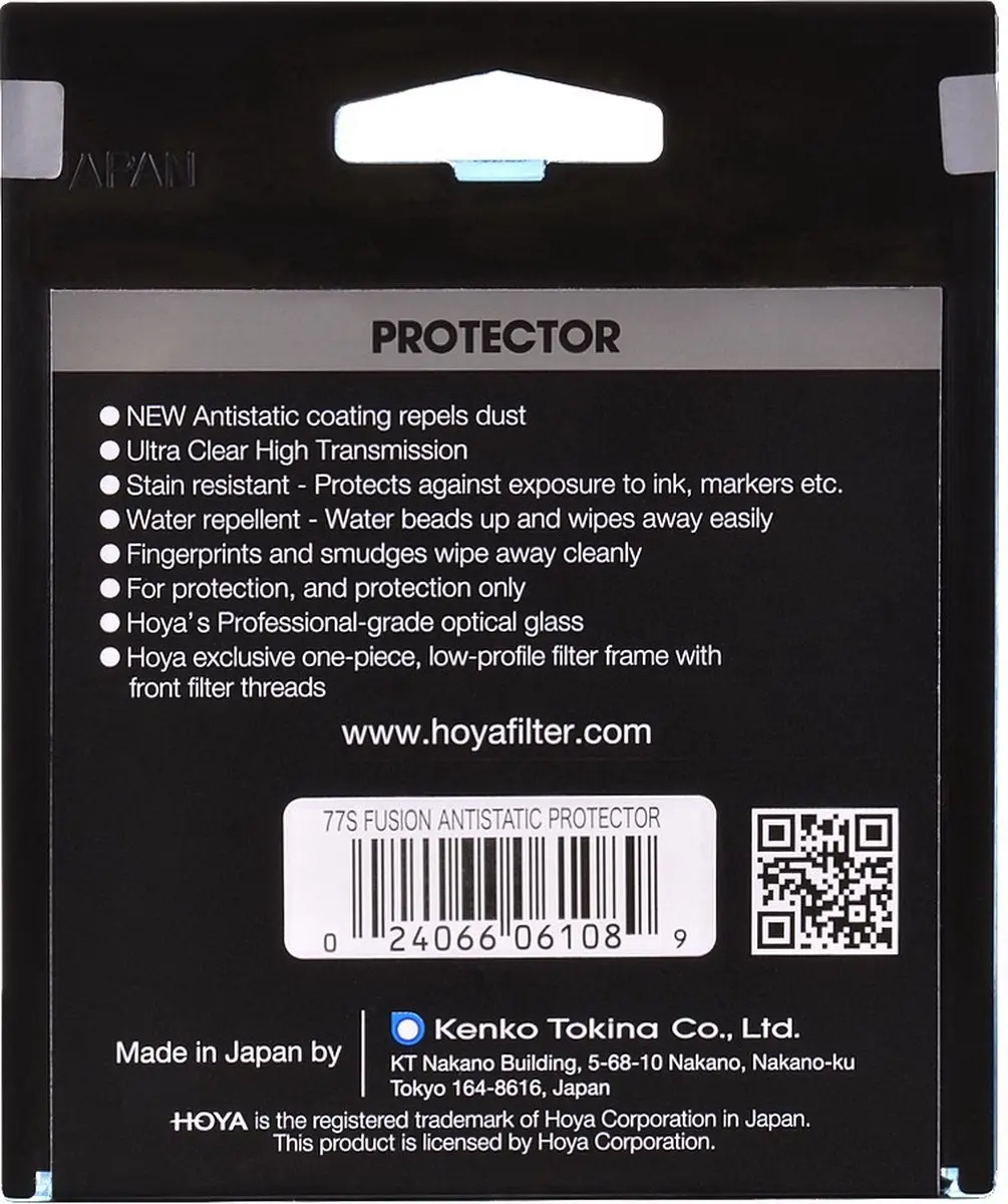 Hoya Fusion Antistatic Protectorfilter 55mm - HO-PF55