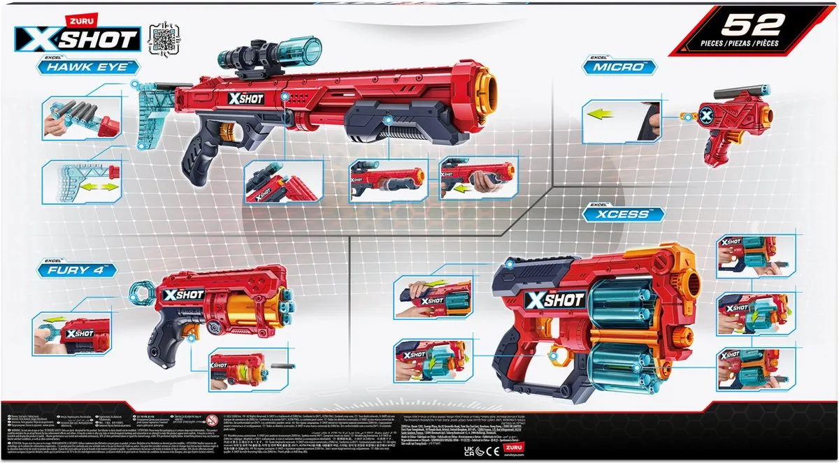 Zuru X-Shot Excel Mix Combo Pack + 48 Darts