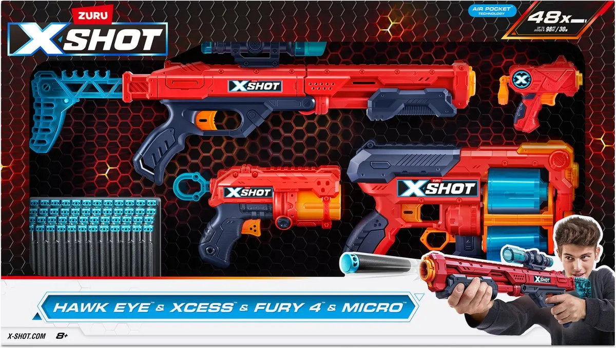 Zuru X-Shot Excel Mix Combo Pack + 48 Darts