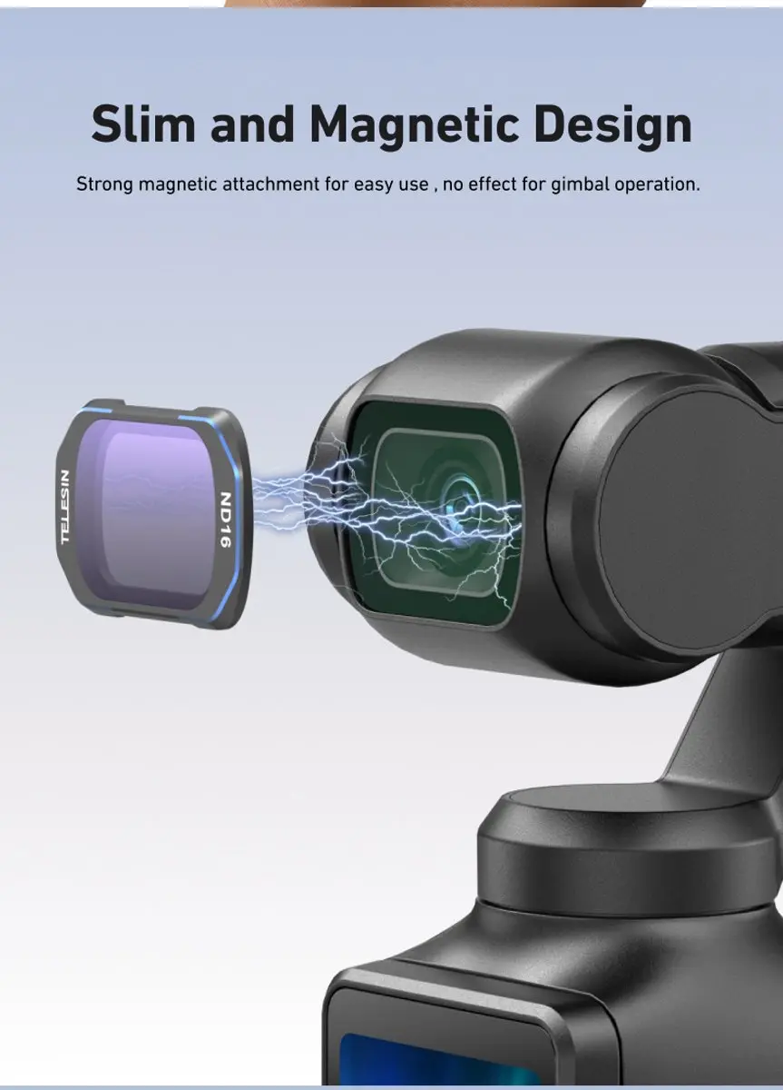 Telesin CPL+ND16+Diffusion Filterkit voor DJI Osmo Pocket 3 - Zwart - afbeelding 3 van 6