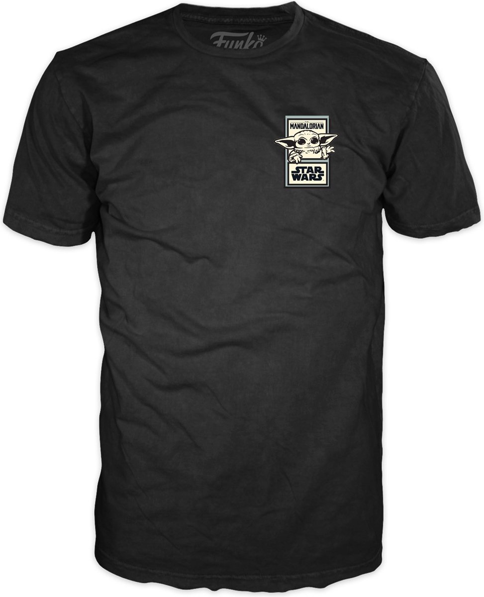Funko Star Wars - POP! & Tee Box The Mandalorian Luke & Child Verzamelfiguur & Tshirt Set - S - Zwart