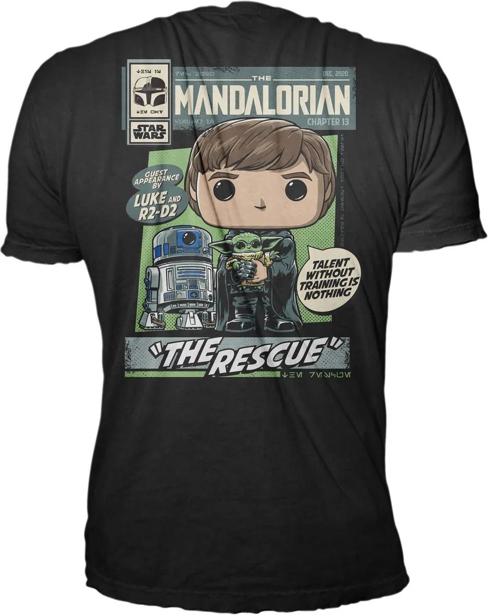 Disney Funko POP! & Tee Box The Mandalorian Luke - S - Zwart - afbeelding 3 van 6