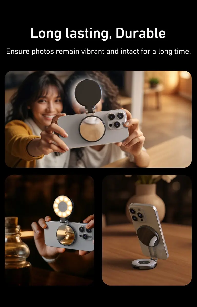 Telesin C03 MagSafe Selfie Light - 2W - Zwart - afbeelding 4 van 6