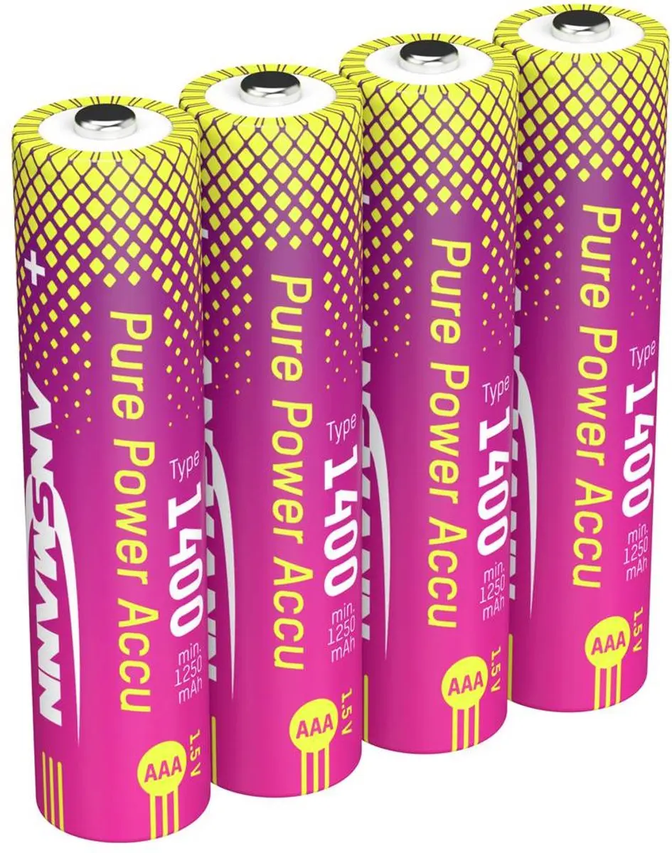 Ansmann Pure Power Li-ion AAA 1250mAh - 4 Stuks