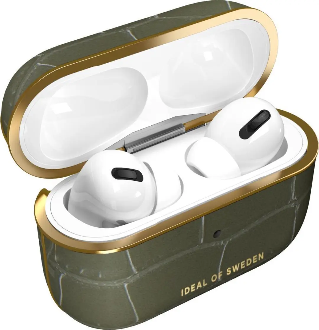 iDeal of Sweden AirPods Case PU Pro Khaki Croco - Apple AirPods Pro - afbeelding 6 van 6
