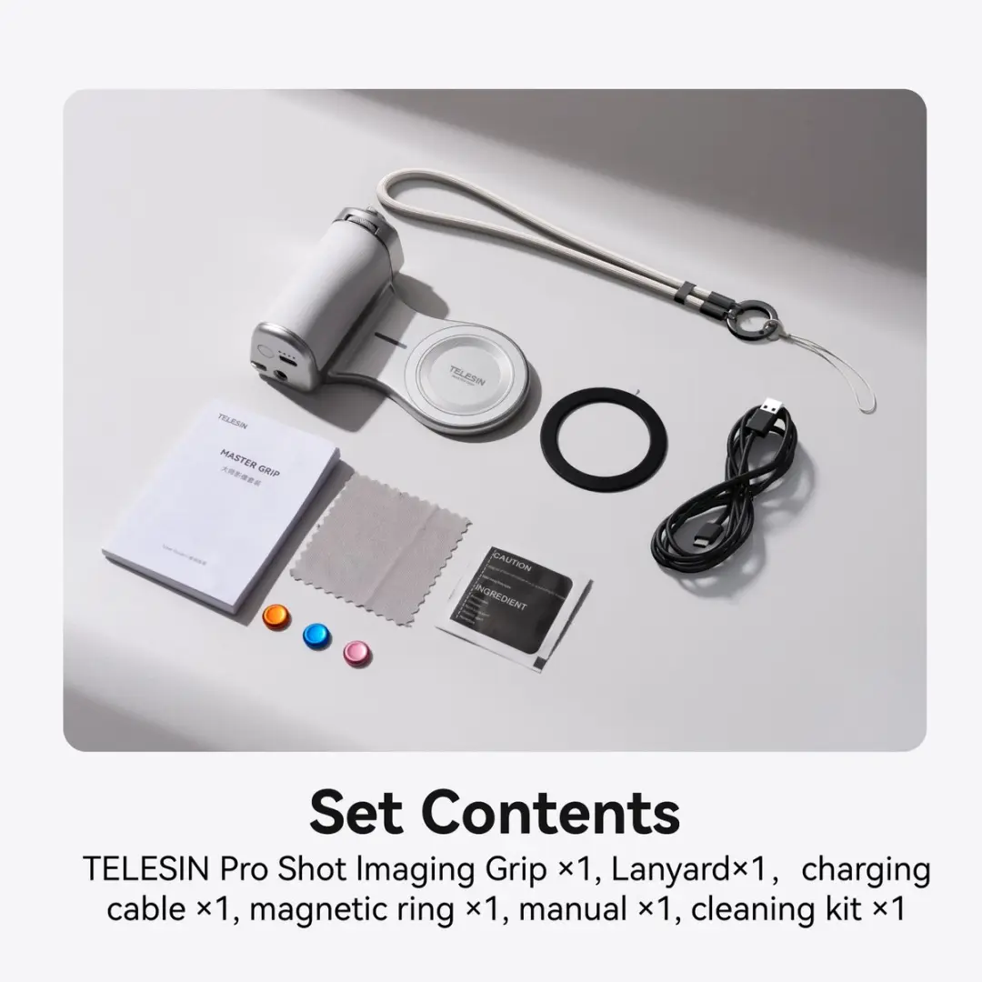 Telesin Master Grip P5-MP-003WH - iPhone Handgrip - Wit - afbeelding 6 van 6