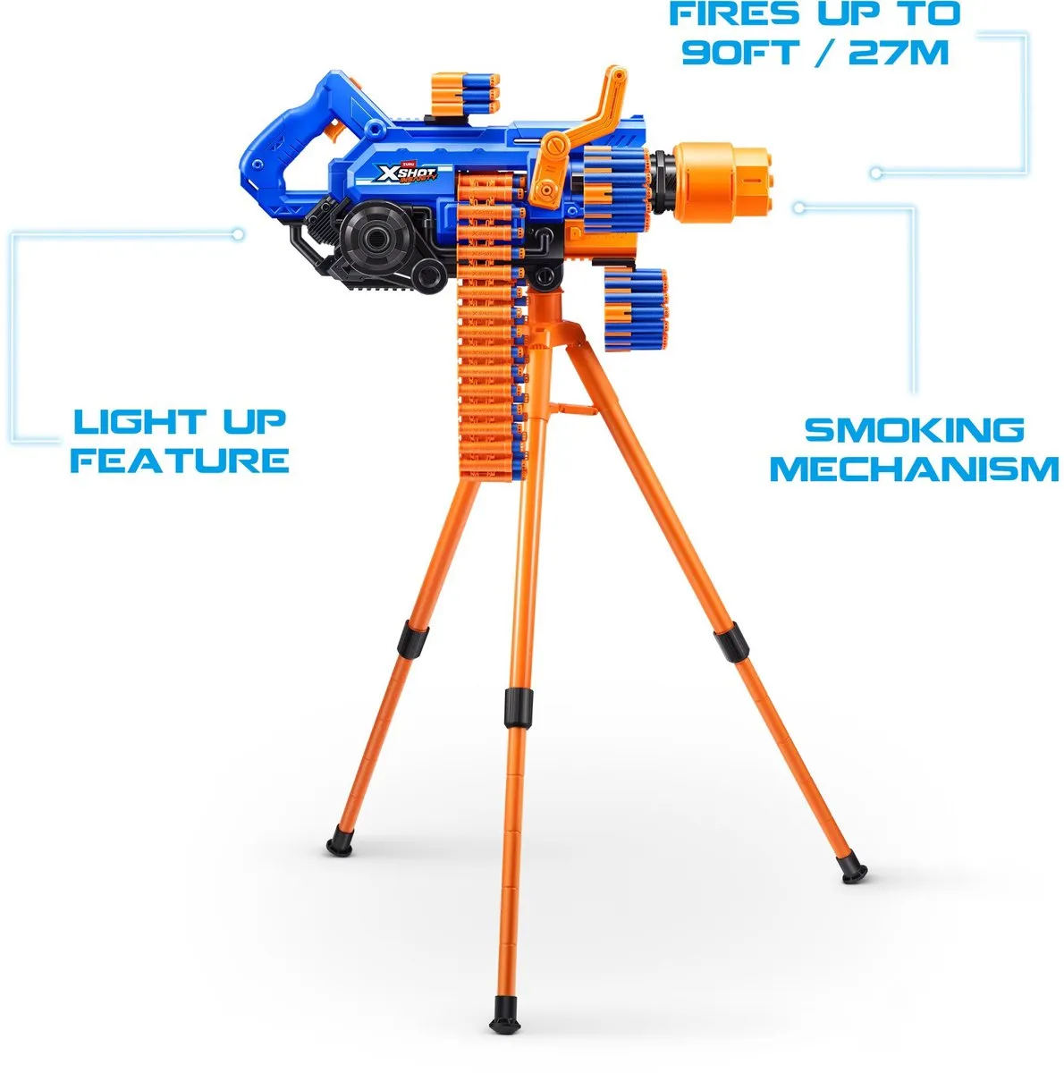 XSHOT Insanity Mega Barrel - 72 Darts - Blauw - afbeelding 6 van 6