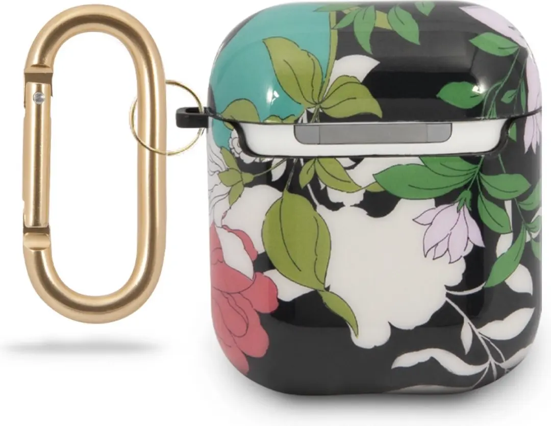 GUESS AirPods 2 Hoesje - Groen Bloemenpatroon