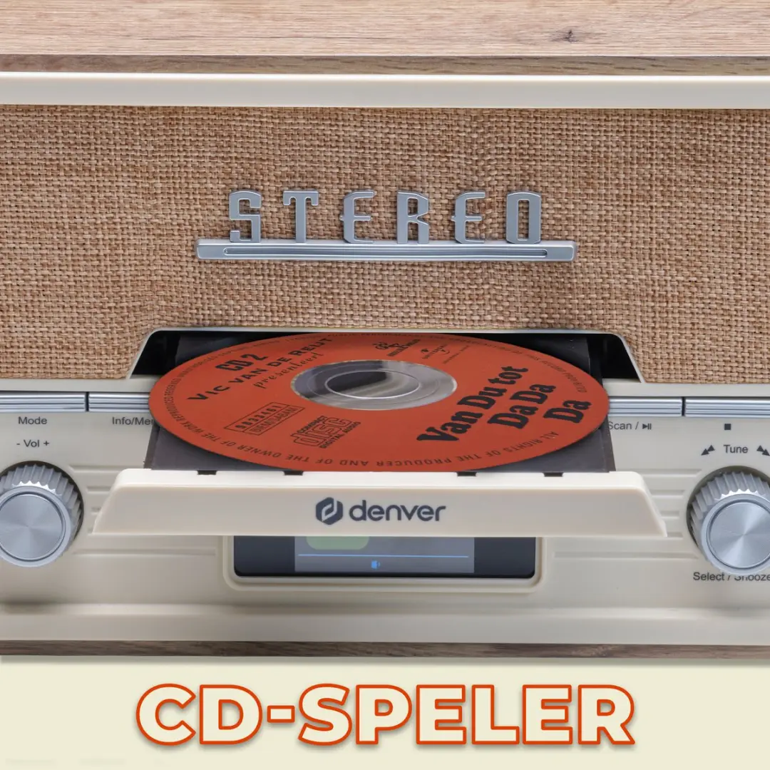 Denver DAB Radio CD Speler MDA525 - Lightwood - afbeelding 6 van 6