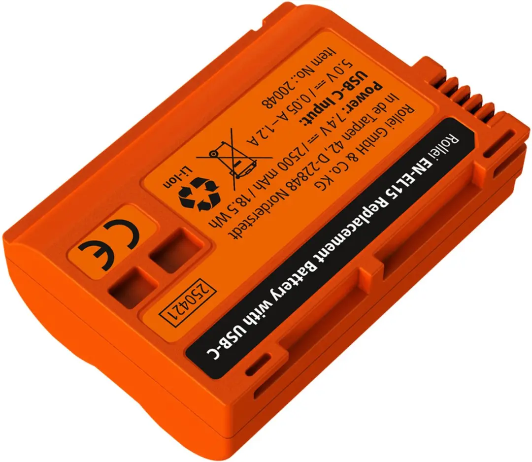 Rollei Oplaadbare Accu 2500mAh Nikon EN-EL15 - 20048