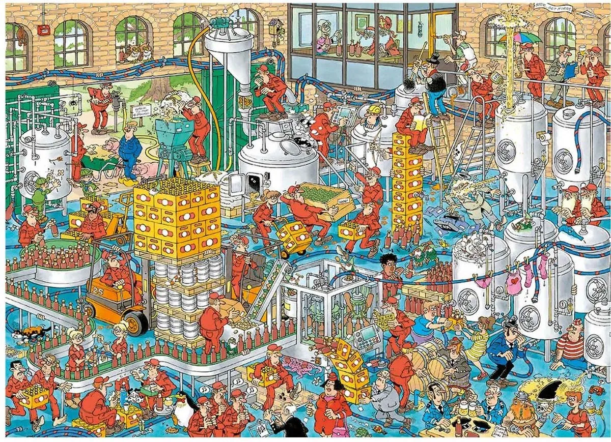 Jan van Haasteren De Ambachtelijke Brouwerij Puzzel 1000 Stuks - Meerkleurig