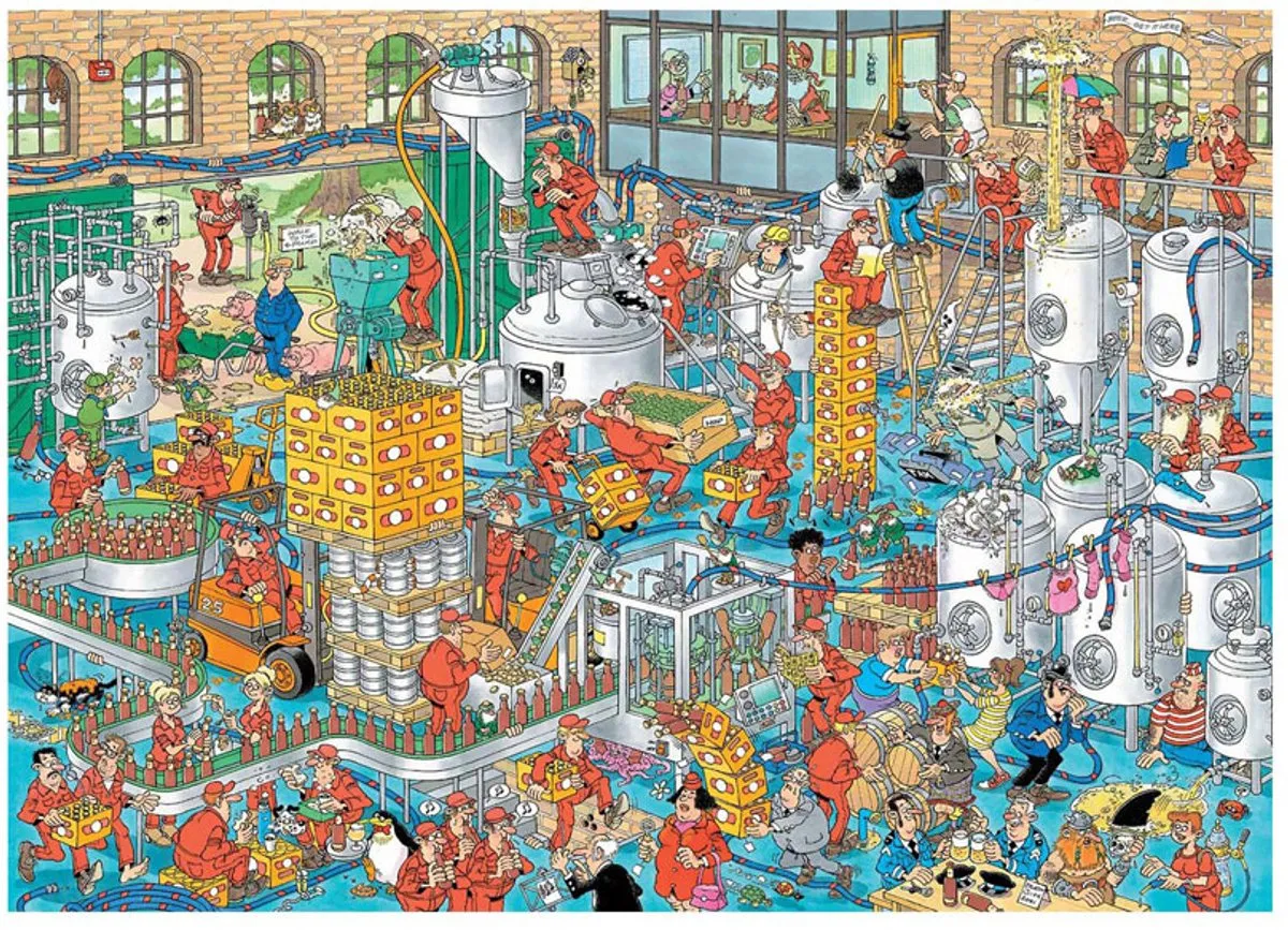 Jan van Haasteren De Ambachtelijke Brouwerij Puzzel 1000 Stuks - Meerkleurig - afbeelding 6 van 6