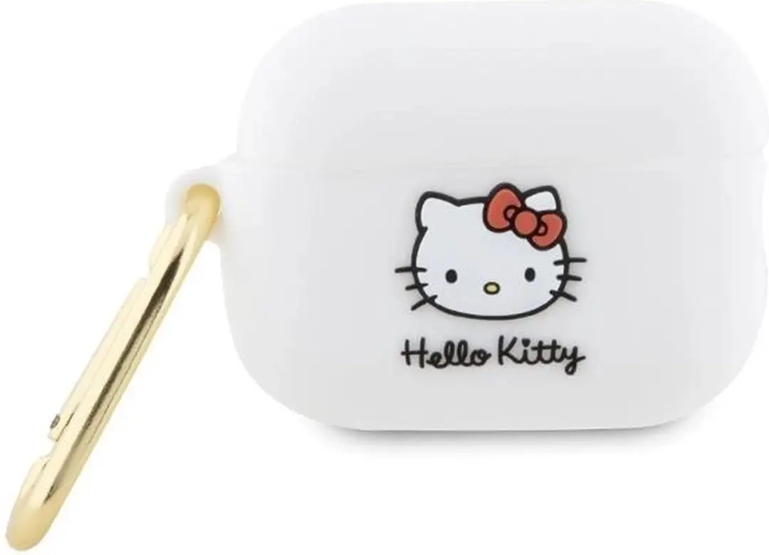 Hello Kitty Siliconen 3D Head Case AirPods Pro 2 - Wit