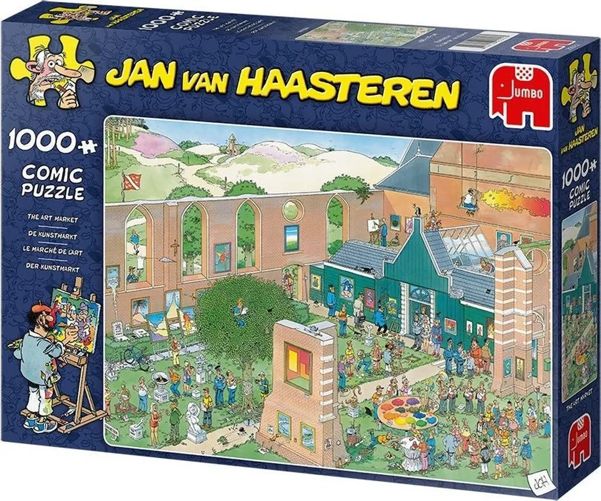 Jan van Haasteren De Kunstmarkt Puzzel 1000 Stuks - Multicolor