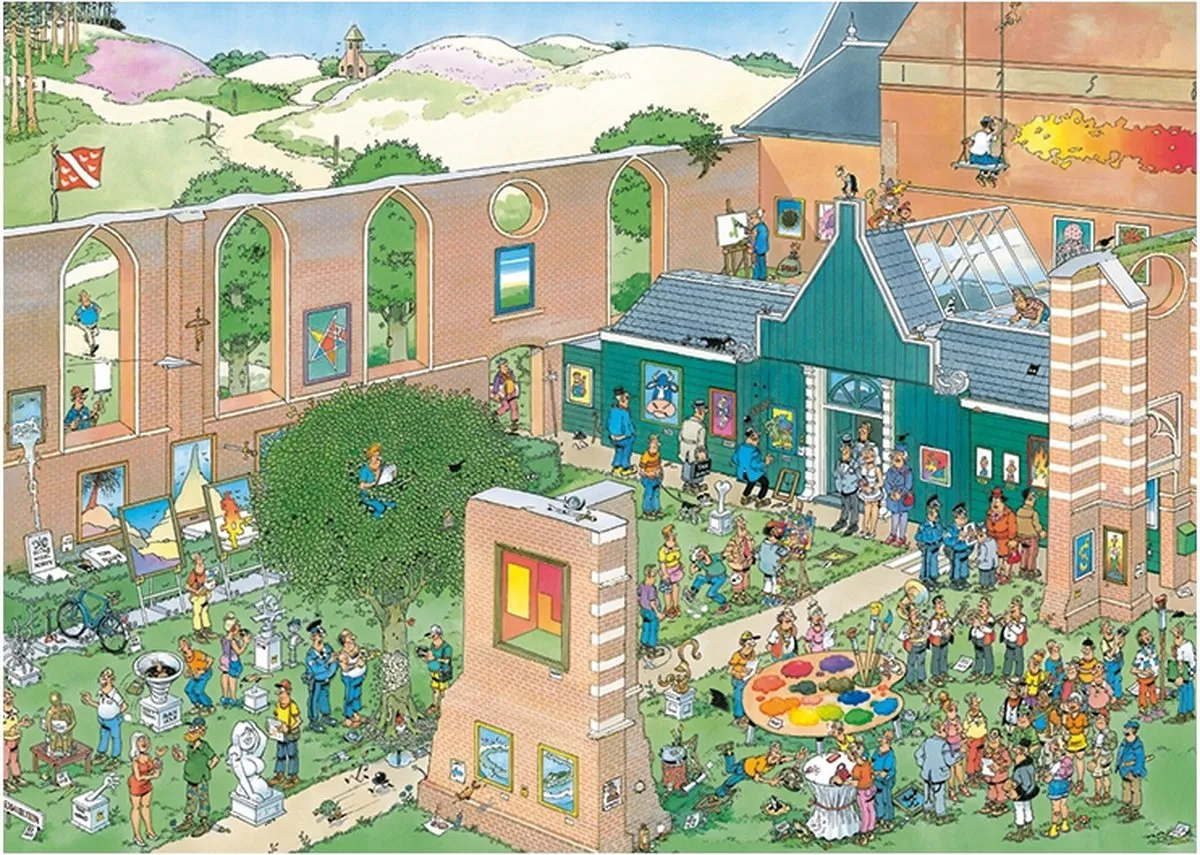 Jan van Haasteren De Kunstmarkt Puzzel 1000 Stuks - Multicolor