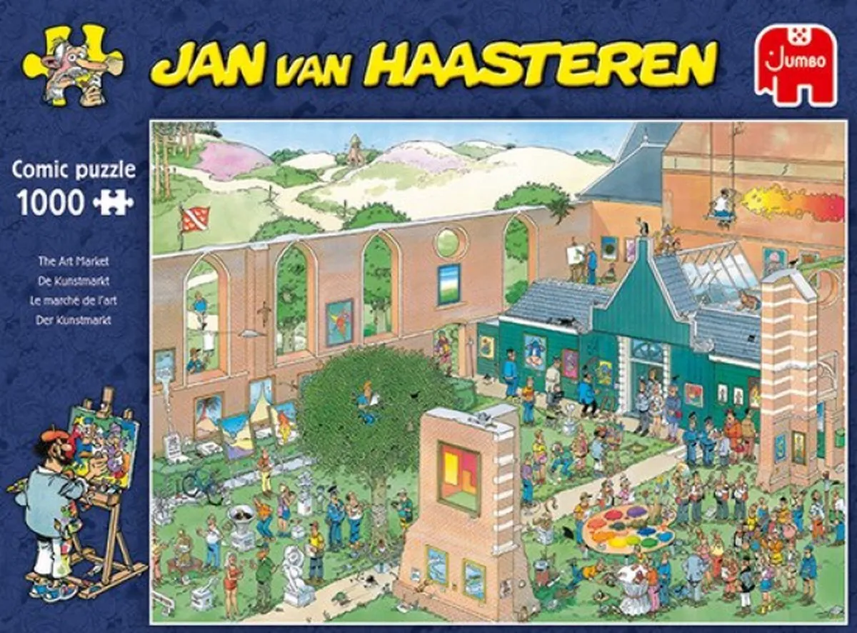 Jan van Haasteren De Kunstmarkt Puzzel 1000 Stuks - Multicolor