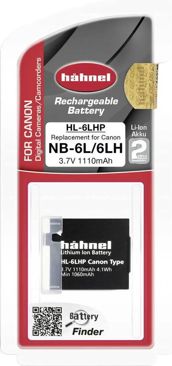 Hahnel HL-6LHP Accu - Canon NB-6LH 1110mAh