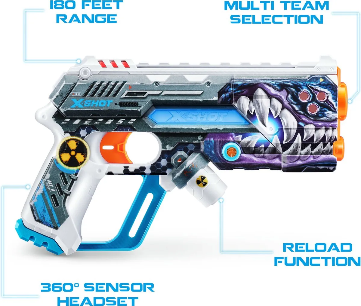 XSHOT Skins Laser 360° - 2 Laserblasters & Headsets - 36602