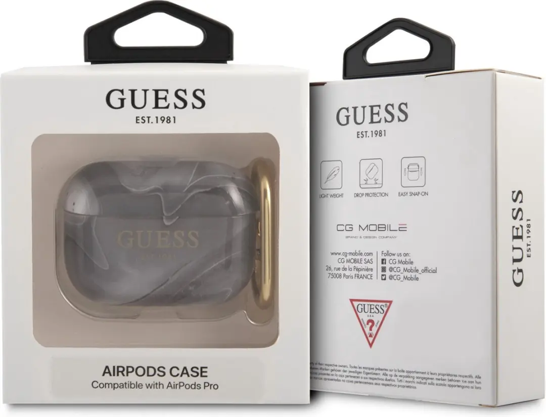 GUESS TPU Case Apple AirPods Pro 1 - Zwart