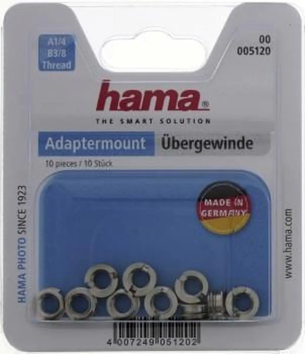 Hama Verloopnippel 1/4-3/8 - 10 Stuks